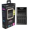 eneloop pro Caricabatterie PRO, per 1-4 batterie ricaricabili AA/AAA, 2 ore tempo di ricarica, 10 funzioni di sicurezza