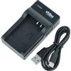 vhbw caricatore USB-C compatibile con Olympus Li-70B per camera + cavo USB-C + LED