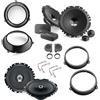 Superauto hi-fi Kit 6 Casse Compatibile con Fiat Panda dal 2003 al 2012 169 seconda serie Con Adattatori E Supporti tweeter e Altoparlanti Hertz ANTERIORE e POSTERIORE dsk 170.3 DCX 170