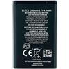 Audiosystem BATTERIA COMPATIBILE per Nokia 105 (2019) / 1616/1800 / E60 / 3600/3660 / C1-01/ C1-02/ X2-05/1616/ 1800/100/ 101/105/ 106/109 Capacità Originale 1200Mah BL-5CB