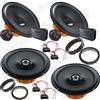 Superauto hi-fi Kit 6 Casse Altoparlanti Hertz compatibile con Volkswagen Golf 6 (VI) (2008-2014) Kit Anteriore e Posteriore con Adattatori e Connettori Inclusi