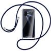 SIMao Cover Collana per Cellulare Compatibile con OPPO A52 / A72 / A92 Custodia Trasparente Silicone con Cordino Necklace Case Antiurto Protettivo Cover Custodia da Collo Custodia con Cordino, Blu