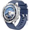 JINSHANGZI For Oppo Watch X2 MAX Smart Watch Man 1.53-Inch AMOLED360*360 HD Screen GPS trajectory Compass Bluetooth Call luxury Smart watch (Silver)