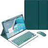 HLTOOP Custodia con Tastiera per Honor Pad X8A 11 Pollici 2024 - Cover per Tastiera Rimovibile Wireless con Supporto per Matita, Mouse Tablet Ricaricabile,Verde