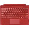 EndyTech Surface Pro 7+/7/6/5/4/3, Tastiera Ultra Sottile Compatibile con Microsoft Surface Pro Backlit, QWERTY Inglese (Rosso)