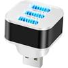 Genérico Hub USB 2.0 - Splitter USB per laptop - Hub Adattatore USB a 3 porte | Extender porta USB in lega di alluminio/Abs | Accessorio portatile per un facile trasferimento e ricarica,