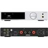 AOSHIDA SMSL AO300 PRO Amplificatori di Potenza, CS43131 Amp DAC 165W, DAC MQA con ingressi USB/Coax/Ottico/RCA per Casse/Subwoofer 2.1 Canali, Cuffie con uscita 4.4mm/6.35mm, Amp DAC MQA, Argento
