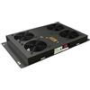 Techly Professional 364972 Kit di Ventilazione a Soffitto per Rack 19 4 Ventole Nero Nero