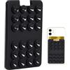 Generic Supporto per telefono adesivo in silicone - Porta carte autoadesivo, forte organizer per cellulare | potente struttura di assorbimento, clip di fissaggio flessibile riutilizzabile, pratico accessorio