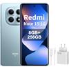 XIAOMI Redmi Note 15 5G - Smartphone, 8+256GB, Schermo AMOLED FHD+ da 6,77, Snapdragon 6 Gen 3, fotocamera da 108 MP, batteria da 5520 mAh, Glaciar Blu, Caricabatterie da 67W incluso
