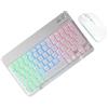 Generic Tastiera e mouse illuminati senza fili, tastiera retroilluminata a 7 colori con mouse, tastiera luminosa e mouse wireless, tastiera sottile portatile per scuola, ufficio, lavoro e gioco