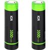 Generico 2 Pezzi Ni-MH Batteria 3500 mAh Ricaricabile, NiMH Flat Top Alta Capacità Batteria Ricaricabile per Torcia LED, Lampade Frontali, Dispositivi Elettronici, etc, 0,7inch*2.55inch (Testa piatta)