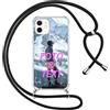 Xylota Cover Personalizzate con Cordino per iPhone 12 mini, Personalizzata con Foto Testi Immagine Custodia Personalizzabile, Personalizzato Case con Laccio Tracolla per iPhone 12 mini 5,4'', nero
