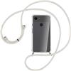 SIMao Cover Collana per Cellulare Compatibile con Google Pixel 3, Custodia Trasparente Silicone con Cordino Necklace Case Antiurto Protettivo Cover Custodia da Collo Custodia con Cordino,Argento