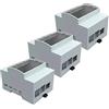 Digitalkey Case per Raspberry PI 4 su Guida DIN - Contenitore Modulare per Quadri Elettrici (3 Pz)