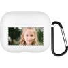 QIHENGPLUS Cover personalizzata a 2 lati Compatibile con Apple AirPods 4, copertina morbida personalizzata con la tua immagine e testo (Bianco)