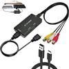 Clydewy Convertitore da AV a HDMI - Cavo Rosso Giallo e Bianco Multi Port Component RGB Video Jack Player - Adattatore Analogico Digitale 1080p Composito
