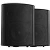 Pronomic USP-430 BK Coppia Casse HiFi da Parete - Casse 2 Vie in Set - Ideali per Ristorazione e Terrazza - Inclusa Staffa da Parete per Fissaggio - 120W Potenza - Nero