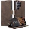 WenBaby CaseMe Cover per Samsung Galaxy S26 Ultra, Magnetica Cover a Libro con Slot per Schede, Custodia in PU Pelle Portafoglio per Samsung Galaxy S26 Ultra, Marrone Scuro