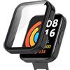 KUTEWEU Custodia per Xiaomi Redmi Watch 2 Lite Cover, Sottile Custodia PC avec Pellicola Protettiva Copertura Complessiva, Anti-Graffio Protezione Case per Redmi Watch 2 Lite (Nero)
