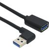 Qsvbeeqj Cavo di prolunga USB 3.0 a forma di L da maschio a femmina a 90 gradi per spazi ristretti e dispositivi fissati al muro