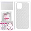 apgo BACK SKIN Film Pellicola protettiva Protezione Posteriore per Apple iPhone 12 Pro, skin sticker film foil vinyl Carbon Trasparente