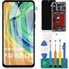 SRJTEK Schermo OLED di ricambio per Huawei P30 Display LCD ELE-L29 per Huawei P30 Touch Screen Digitizer Assembly Kit di riparazione nero con telaio (supporto riconoscimento delle impronte digitali)