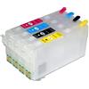 Inkpro Cartucce ricaricabili E405XL con chip autoresettante compatibili con Epson Workforce WF-7310, 7830, 7835, 7840, Pro WF-3820, 3825, 4820, 4825, 4830