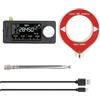 Eawfgtuw SI4732 - Ricevitore radio tascabile 0,5-108 MHz con schermo IPS da 1,9 pollici, controllo ESP32-S3, modalità AM FM LSB USB, batteria 800mAh, antenna ad anello portatile per HF SW VHF(C)