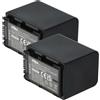 vhbw 2x batteria compatibile con Sony HDR-PJ810E, HDR-TD10, HDR-TD10E videocamera camcorder (1300mAh, 7,2V, Li-Ion) con infochip