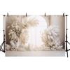 AIBIIN Boho Pampas floreale sfondo bianco bohemian fotografia sfondo per finestra decorazione compleanno adulto matrimonio maternità ritratto accessori foto foto