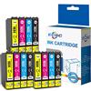 ECSC Compatibile Inchiostro Cartuccia Sostituzione Per Epson WorkForce WF-2010W WF-2510WF WF-2520NF WF-2530WF WF-2540WF WF-2630WF WF-2650DWF WF-2660DWF WF-2750 WF-2750DWF 16XL (B/C/M/Y, 12-Pack)