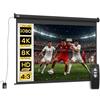 HOMCOM Telo Proiettore Motorizzato da 84 Pollici 4K HD Formato 4:3, Schermo Proiettore Motorizzato Elettrico Antirughe con Telecomando, Telo Videoproiettore per Casa, Cinema, Ufficio, Home, Nero