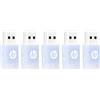 PNY HP 32GB v168 USB 2.0 Delicato Blu Flash Drive - Archiviazione portatile affidabile per archiviare, trasferire e proteggere dati importanti, confezione da 5