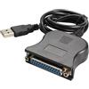 Mllepjdh Cavo USB 2.0 a 25 pin DB25 porta parallela IEEE 1284 25 pin parallela stampante cavo adattatore USB a DB25 25pin porta parallela stampante cavo adattatore velocità