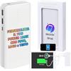 D&Vlab Power Bank 10000 mAh Sottile Leggero Personalizzato con Logo Testo Powerbank Caricatore Portatile Universale con LED Display USB per iPhone 16 15 14 Pro Max Plus Samsung Huawei iPad Pro Redmi