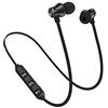 uniqueaur, set di auricolari stereo per Bluetooth, con microfono e calamite, senza cavi nero Nero