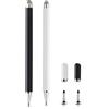 fllynewrite 2 penne stilo 2 in 1 per Samsung Galaxy Tab A11/A11+/A9+/A9/A8/A8 Plus/A7/A7 Lite, stilo per iPad Pro/iPhone/Fire/Surface Tables, tutti i dispositivi touch (nero + bianco)