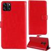 Anybird Rosso Custodia in Pelle Flip Caso Protettiva Cover Skin Wallet per Oscal Flat 1C 6.56