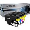 alphaink 4 cartucce compatibili con Brother LC-426 LC-426XL per stampanti Brother MFC-J4340DW J4335DW J4540DW J4540DWXL J4335DWXL (Nero, Ciano, Magenta, Giallo)