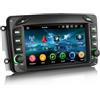 Erisin 8-Core 4GB+64GB Android 14 2 Din Autoradio GPS Navigatore per Mercedes Classe A/C/G/CLK W209 W203 Viano Vito W463 7 Supporto Bluetooth DVD Senza fili CarPlay Android Auto WiFi DSP CANbus OBD2