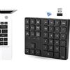 Plyisty Tastiera numerica wireless, tastierino numerico portatile ultra sottile Tastiera USB Mini tastiera 2.4G USB, per notebook PC desktop portatile