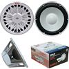 Pyle SUBWOOFER PYLE PLMRW10 IMPERMEABILE MARINO WATER PROOF DA 10 25,00 CM 250 MM BIANCO PER IMBARCAZIONI BARCA GOMMONE PISCINA O LOCALI ALL'APERTO SINGOLA BOBINA DA 4 OHM DA 250 WATT RMS E 500 WATT MAX