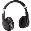 Septpenta Cuffie Bluetooth El‑B4, Cuscinetti Auricolari Morbidi da Indossare Comodamente Auricolari Wireless Pieghevoli A Quattro Pulsanti, Connessione Cablata AUX per Giochi(Nero e argento)