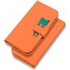 Bartern Cover per iPhone X/XS,Cartone Animato Rana Flip Wallet Case in Pelle con Slot per Schede Magnetica a Scatto e Funzione Di Appoggio,Custodia per iPhone X/XS.Arancia