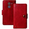 Anybird Rosso Retro Pelle Case per Beghelli SLV10 1.7 Custodia Caso Premium Leather Cover Flip Guscio Protettiva Copertina Portafoglio Magnetico Anti Urto e Anti Graffi