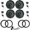 IPNOSIS Kit 8 Casse FOCAL ASE 165 per VW Golf IV da 165mm con 2 Supporti Anteriori, 2 Posteriori e 4 Connettori