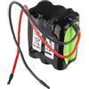 AccuCell Batteria NiMH 7,2 V 2000 mAh F2x3 Mignon AA con cavo da 200 mm su un lato