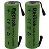 Electron 2x Batteria ricaricabile Ni-Mh Stilo AA 1,2V 2600mAh con linguette lamelle terminali a saldare per pacco pacchi batteria