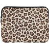 FRODOTGV Custodia per laptop con stampa leopardata 13-14 pollici Custodie per computer in poliestere per laptop Borsa da trasporto per uomo donna